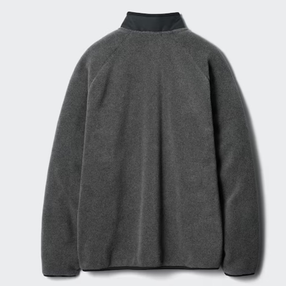 Uniqlo Fleece Full-Zip Jacket Dark Grey - Picture 4 of 7